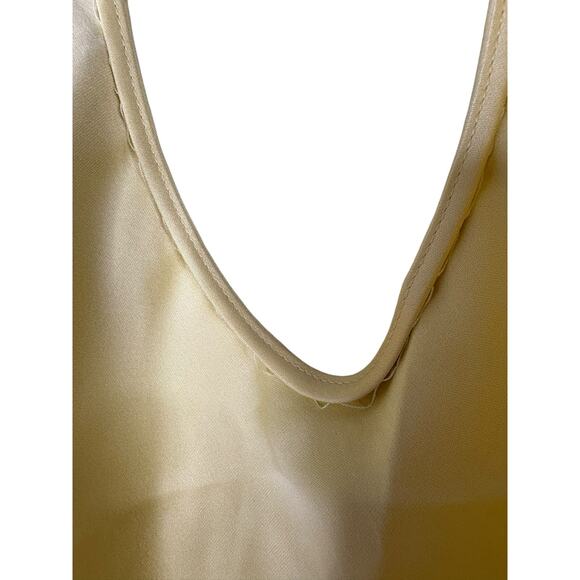 Helsa Angelica Backless Maxi Dress Satin Formal Wedding Evening Party Guest XL - Picture 11 of 15